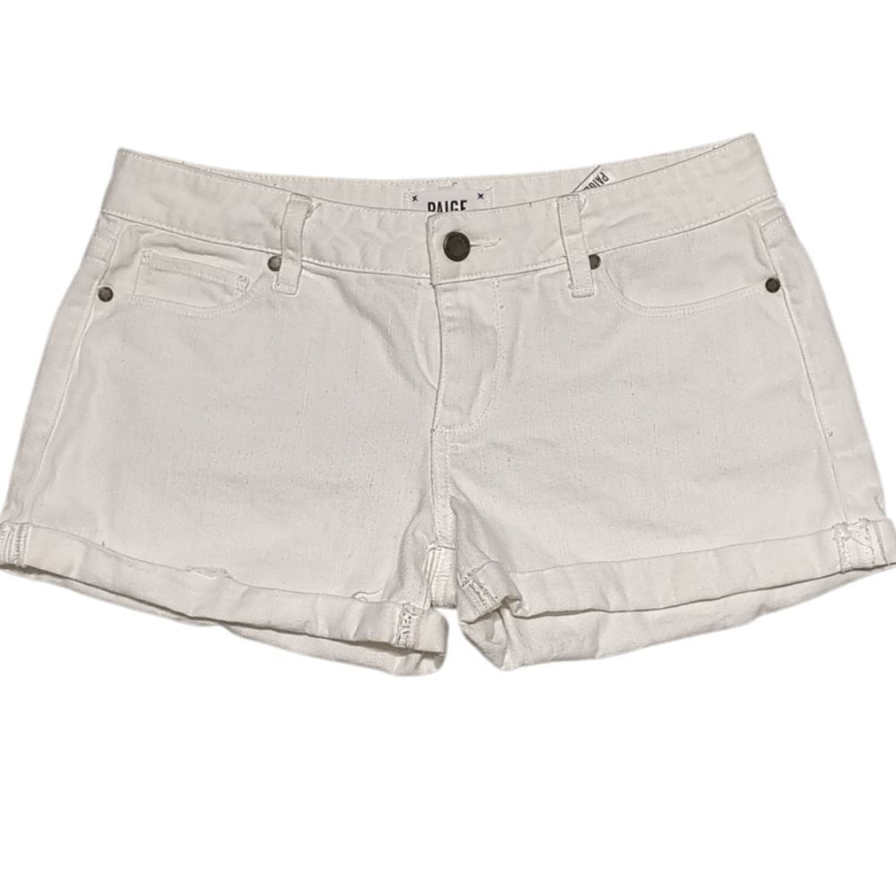 Paige Jimmy Women's White Denim Shorts Size 27.
